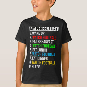 Camiseta Mi día perfecto viendo regalos de fútbol americano