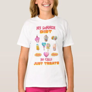 Camiseta Mi dieta de verano sin llamadas solo golosinas