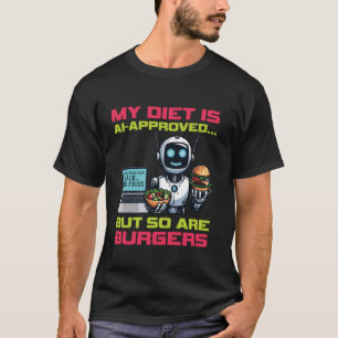 Camiseta Mi dieta está aprobada por IA pero las hamburguesa