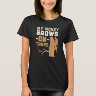 Camiseta Mi dinero crece en árboles arborista leñador susur