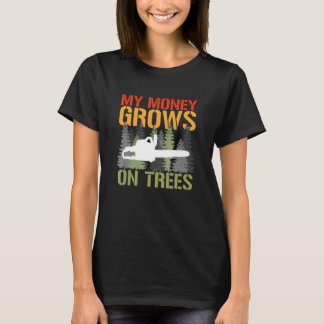 Camiseta Mi Dinero Crece En Árboles Arboristas Forestales L
