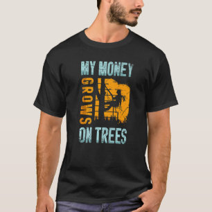 Camiseta Mi Dinero Crece En Árboles Para Un Trimmer Diverti
