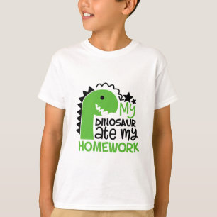 Camiseta Mi dinosaurio comió mi hogar