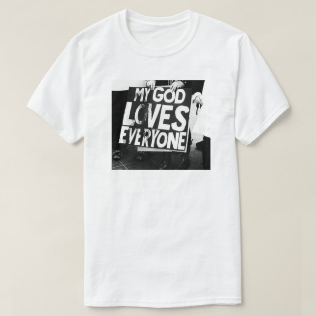 CAMISETA MI DIOS AMA LA IGUALDAD DE TODOS (Diseño del anverso)
