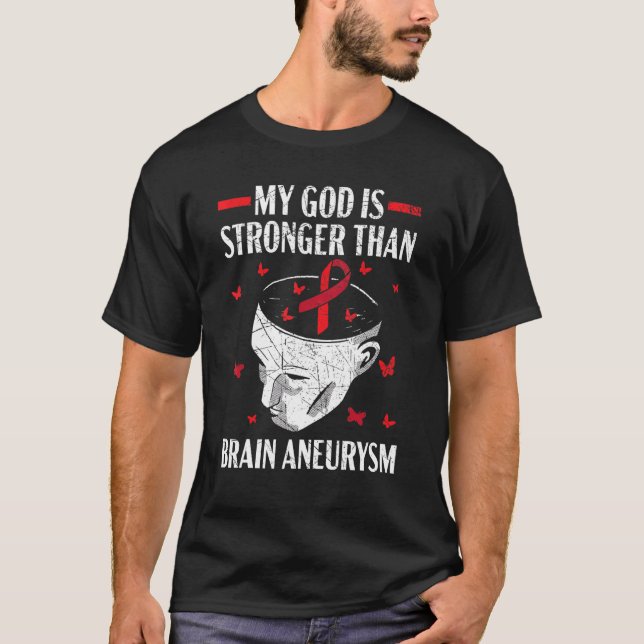 Camiseta Mi Dios Es Más Fuerte Que El Aneuralismo Del Aneur (Anverso)