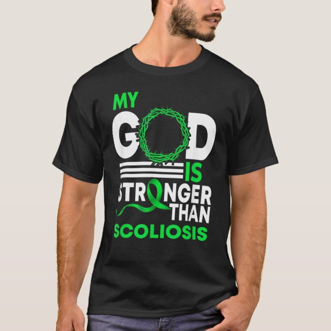 Camiseta Mi Dios Es Más Fuerte Que La Cinta De Concienciaci (Anverso)