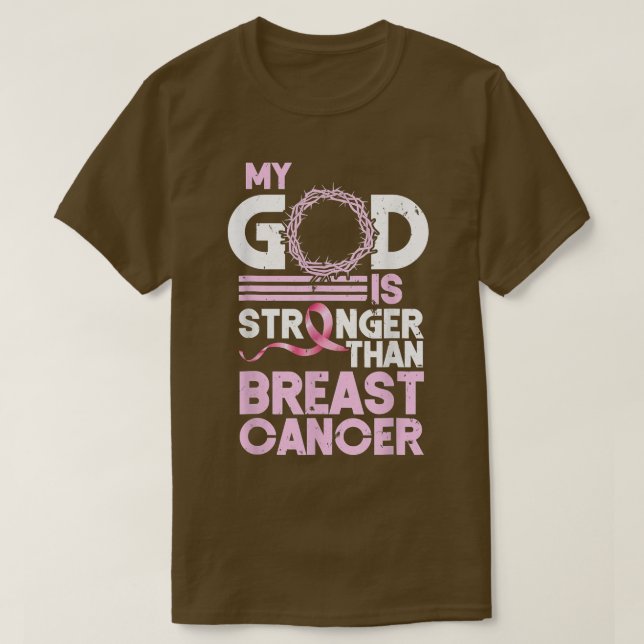 Camiseta Mi Dios Es Más Fuerte Que La Conciencia Sobre El C (Diseño del anverso)