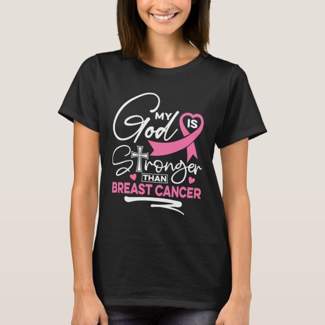 Camiseta Mi Dios Es Más Fuerte Que La Conciencia Sobre El C (Anverso)