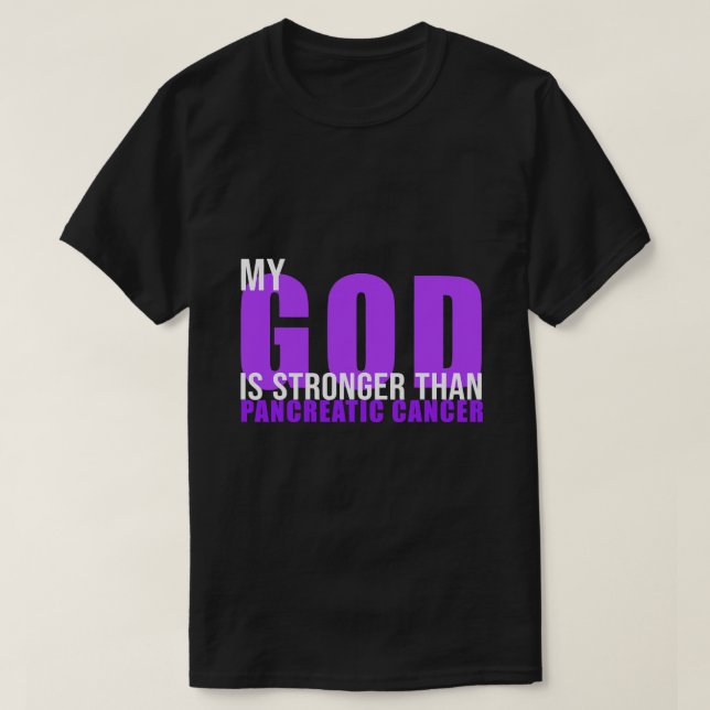 Camiseta Mi Dios es más fuerte que las advertencias de cánc (Diseño del anverso)