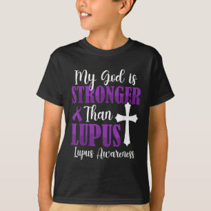 Camiseta Mi Dios Es Más Fuerte Que Lupus Cinta Púrpura Lupu