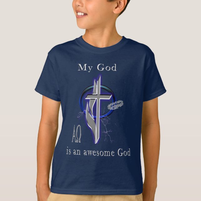 Camiseta Mi Dios es un Dios terrible. (Anverso)