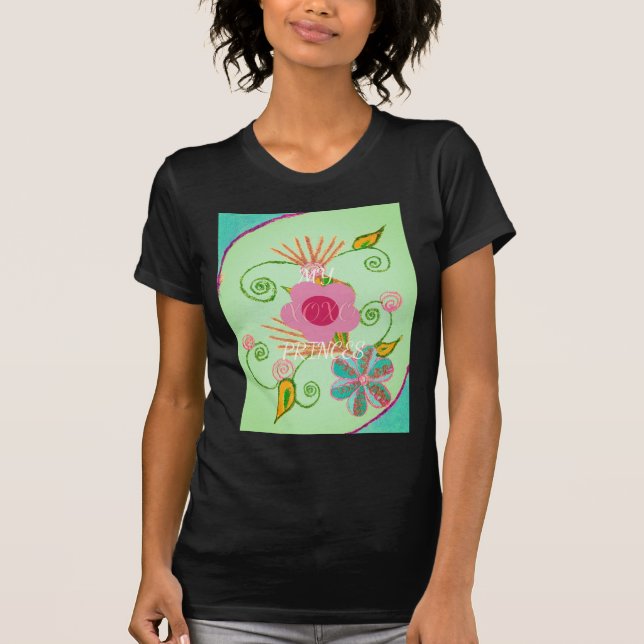 Camiseta Mi diseño de impresión de arte floral XOXO Little  (Anverso)