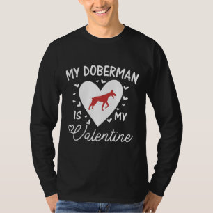 Camiseta Mi Doberman es mi Valentine 560