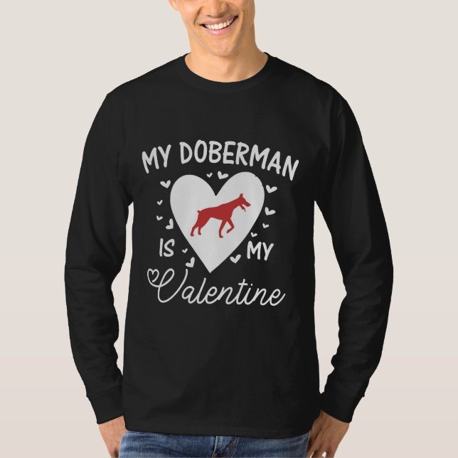 Camiseta Mi Doberman es mi Valentine 560 (Anverso)