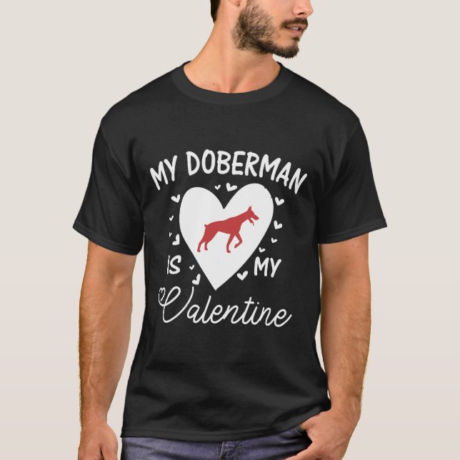 Camiseta Mi Doberman es mi Valentine 560 (Anverso)