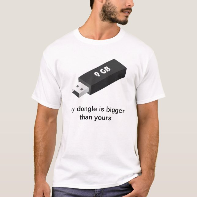 Camiseta Mi dongle es más grande que la suya (Anverso)