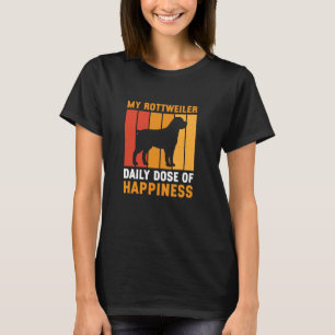 Camiseta Mi Dosis De Rottweiler De Felicidad Rottweiler D F