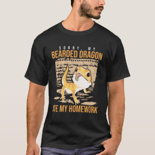 Camiseta Mi Dragón Con Las Cabezas Se Comía Mi Homework Rep