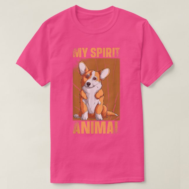 Camiseta Mi dueño de perro de corgi animal de espíritu  (Diseño del anverso)