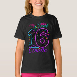 Camiseta mi dulce 16 dieciséis personalizador