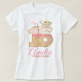 Camiseta Mi dulce dieciséis personalizador | mi dulce 16° |