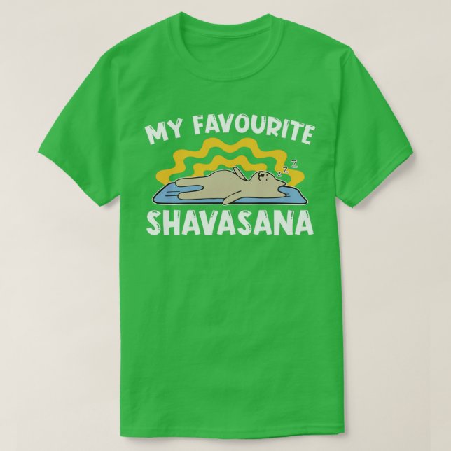 Camiseta Mi ejercicio favorito de meditación Shavasana Yogi (Diseño del anverso)
