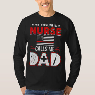 Camiseta Mi enfermera favorita me llama al hospital de la h