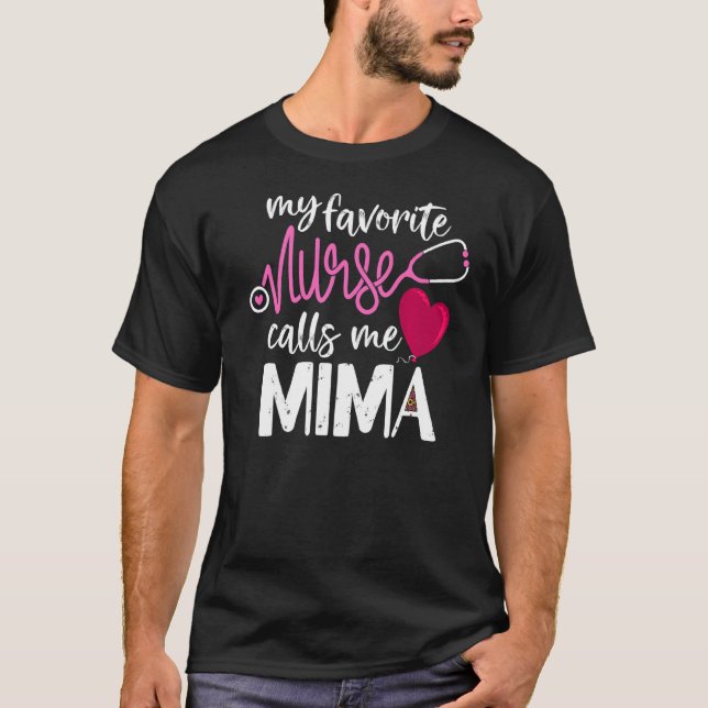 Camiseta Mi enfermera favorita me llama la abuela de Mima R (Anverso)
