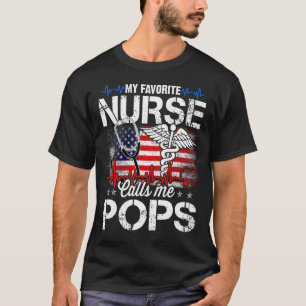 Camiseta Mi Enfermera Favorita Me Llama Pops Padre Retro De
