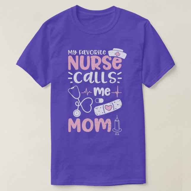Camiseta Mi enfermera favorita me llama regalo del día de l (Diseño del anverso)