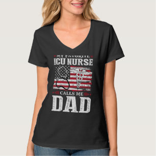 Camiseta Mi Enfermera Icu Favorita Me Llama Patriótico 4O