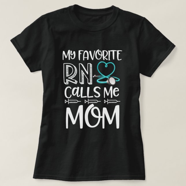 Camiseta Mi enfermera registradoa del favorito me llama las (Diseño del anverso)