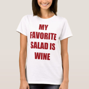 Camiseta mi ensalada favorita es el vino