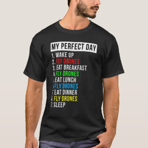 Camiseta Mi entusiasmo por volar con drones por el día perf