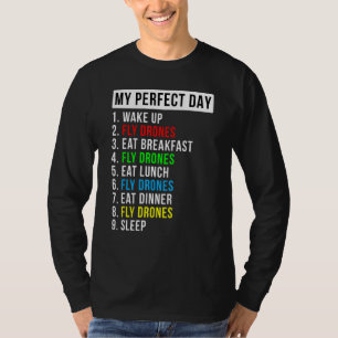 Camiseta Mi entusiasmo por volar con drones por el día perf