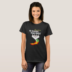 Camiseta Mi equipo de boliche/bebederos se mueve