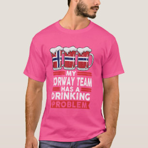 Camiseta mi equipo de Noruega tiene un problema con la bebi