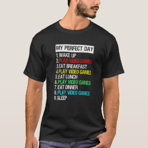 Camiseta Mi equipo de videojuegos de día perfecto para jueg