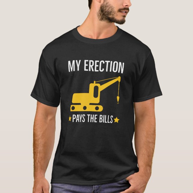 Camiseta Mi Erección Paga Las Cuentas (Anverso)