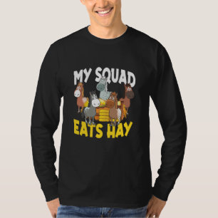 Camiseta Mi escuadrón come heno para una amazona o jinete