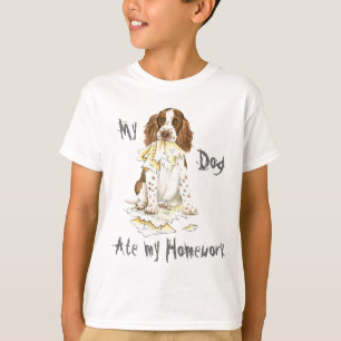 Camiseta Mi española Springer Spaniel comió mi hogar