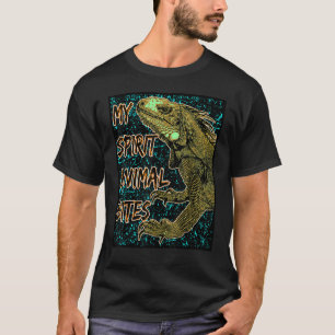 Camiseta Mi espíritu animal muerde a Mascota de la iguana v