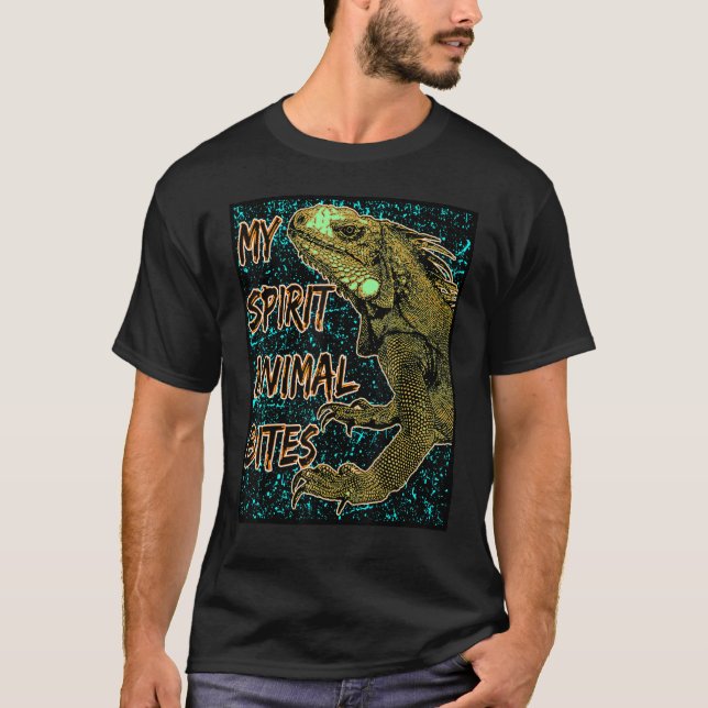 Camiseta Mi espíritu animal muerde a Mascota de la iguana v (Anverso)