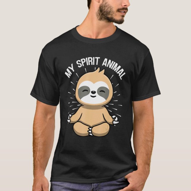 Camiseta Mi Espíritu Animales Luny Sloth Animals Lazy Sloth (Anverso)