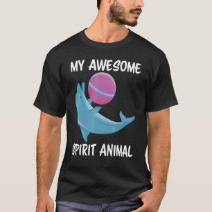 Camiseta Mi Espíritu Asombroso Animal Es Un Delfín Cuto De 
