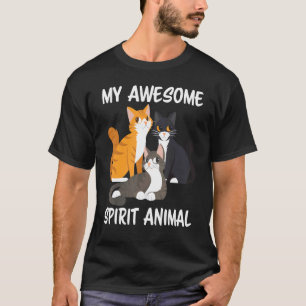 Camiseta Mi Espíritu Asombroso Animal Es Un Gato Miau Gato