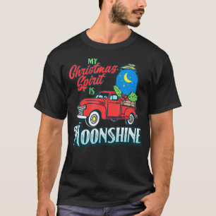 Camiseta Mi espíritu Navidad es Moonshine Vintage Truck & L