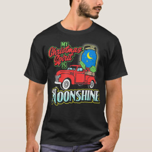 Camiseta Mi espíritu Navidad es Moonshine Vintage Truck & L