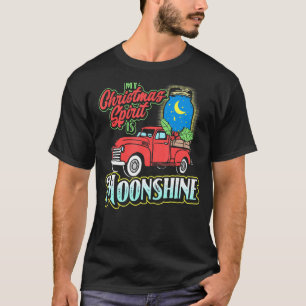 Camiseta Mi espíritu Navidad es Moonshine Vintage Truck & L