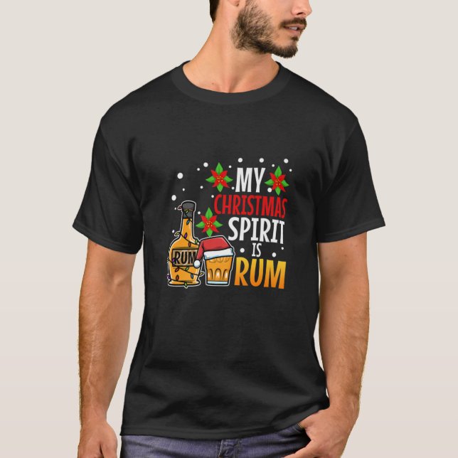 Camiseta Mi Espíritu Navidad es Rum (Anverso)